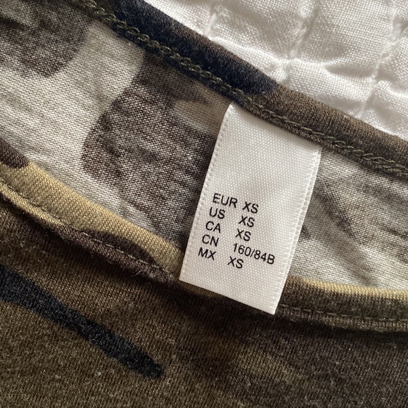 Army Print Crop Top - Picture 2 of 2